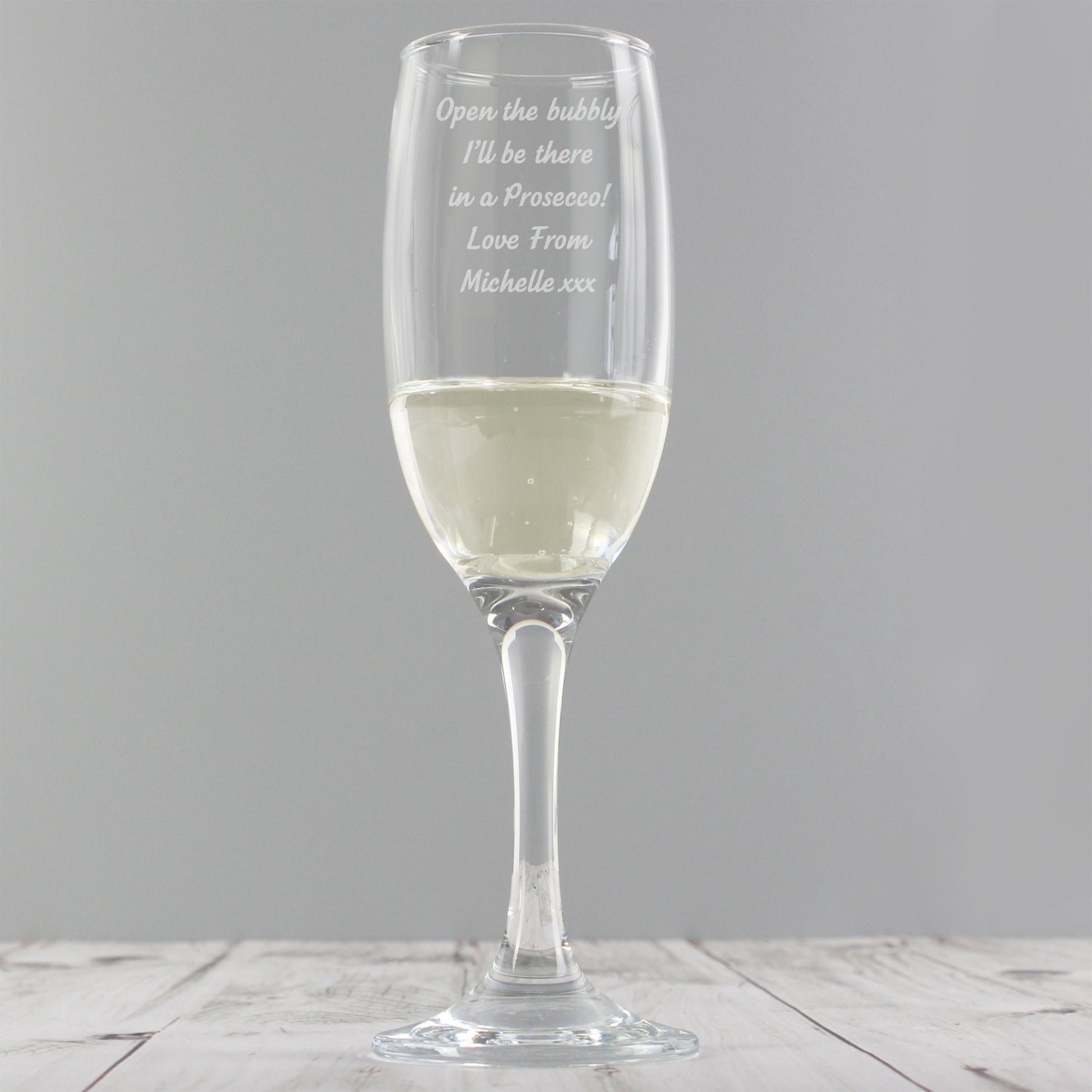 Personalised Any Message Prosecco Flute | Inspired Creative Gifts | UK Supplier
