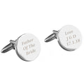 Personalised Any Message Round Cufflinks | Inspired Creative Gifts | UK Supplier