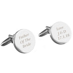 Personalised Any Message Round Cufflinks | Inspired Creative Gifts | UK Supplier