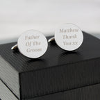 Personalised Any Message Round Cufflinks | Inspired Creative Gifts | UK Supplier