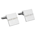 Personalised Any Message Square Cufflinks - 1 line | Inspired Creative Gifts | UK Supplier