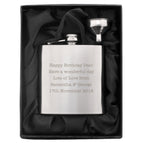 Personalised Any Message Stainless Steel Hip Flask | Inspired Creative Gifts | UK Supplier