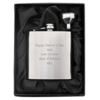 Personalised Any Message Stainless Steel Hip Flask | Inspired Creative Gifts | UK Supplier