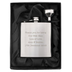 Personalised Any Message Stainless Steel Hip Flask | Inspired Creative Gifts | UK Supplier