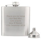 Personalised Any Message Stainless Steel Hip Flask | Inspired Creative Gifts | UK Supplier