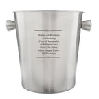 Personalised Any Message Stainless Steel Ice Bucket | Inspired Creative Gifts | UK Supplier