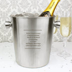 Personalised Any Message Stainless Steel Ice Bucket | Inspired Creative Gifts | UK Supplier