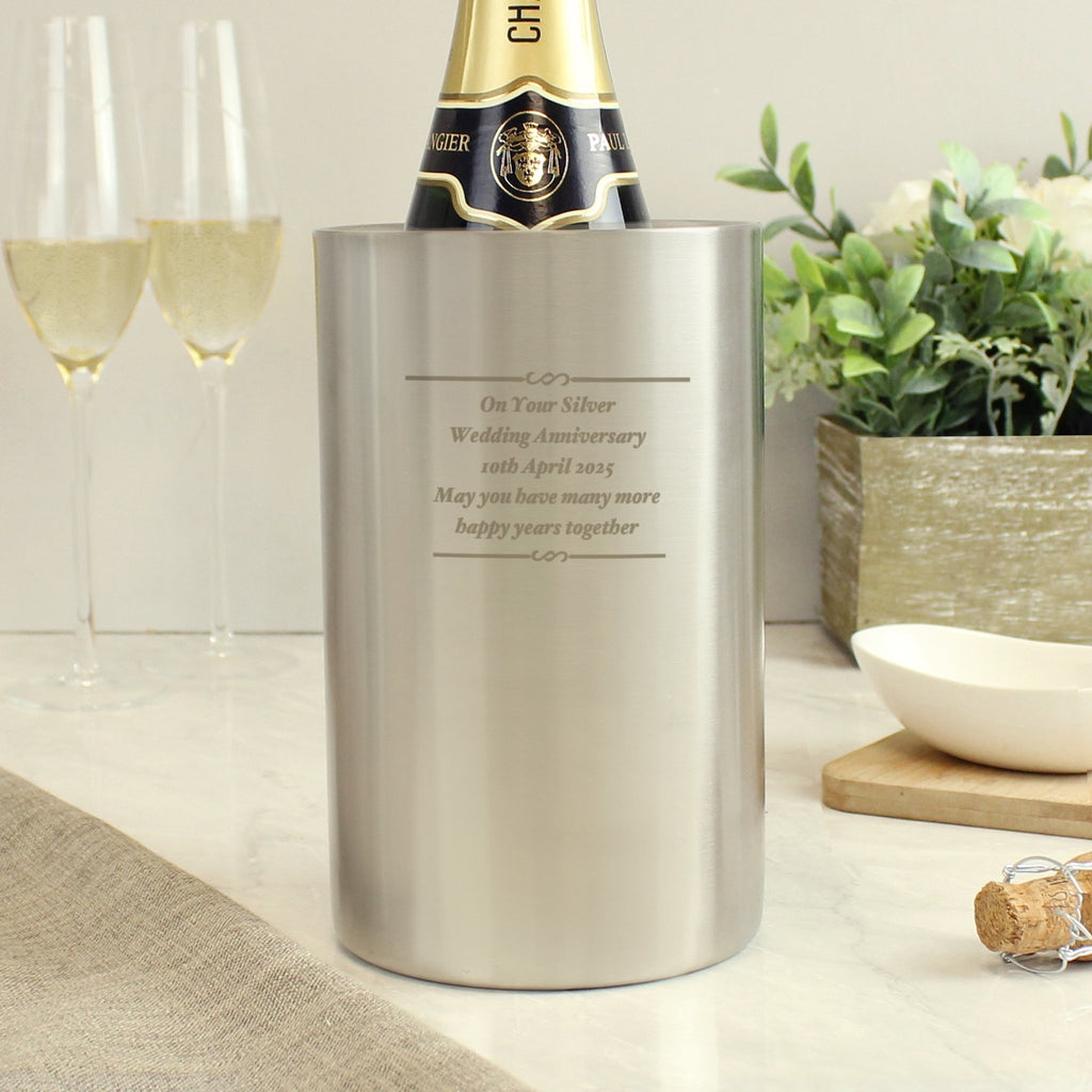Personalised Any Message Wine Cooler | Inspired Creative Gifts | UK Supplier