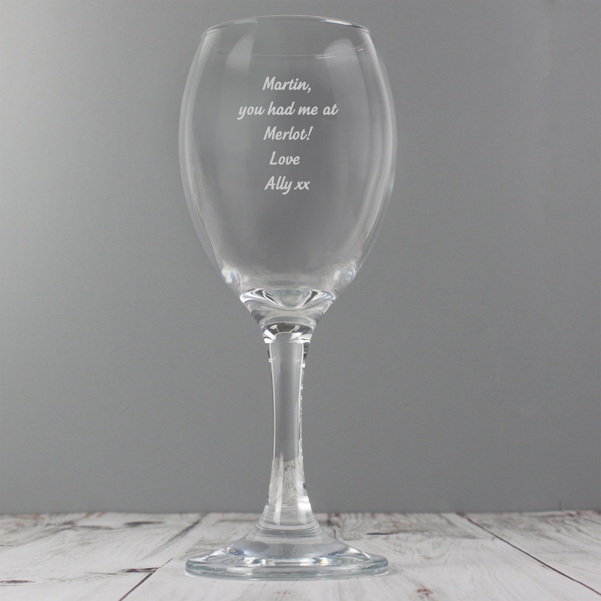 Personalised Any Message Wine Glass | Inspired Creative Gifts | UK Supplier