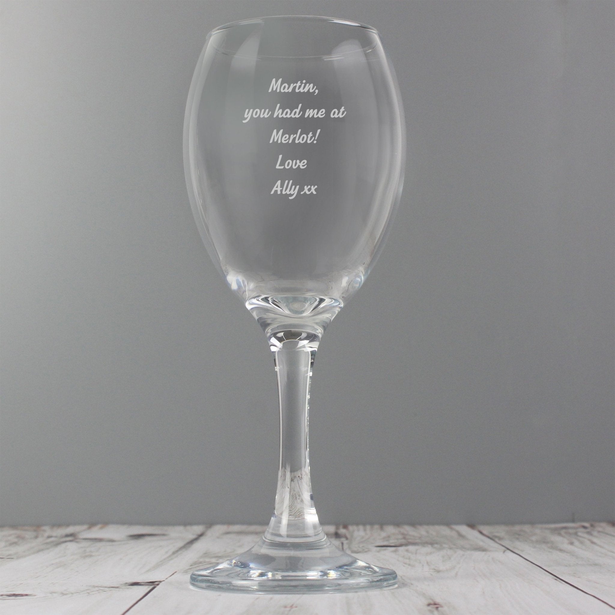Personalised Any Message Wine Glass | Inspired Creative Gifts | UK Supplier