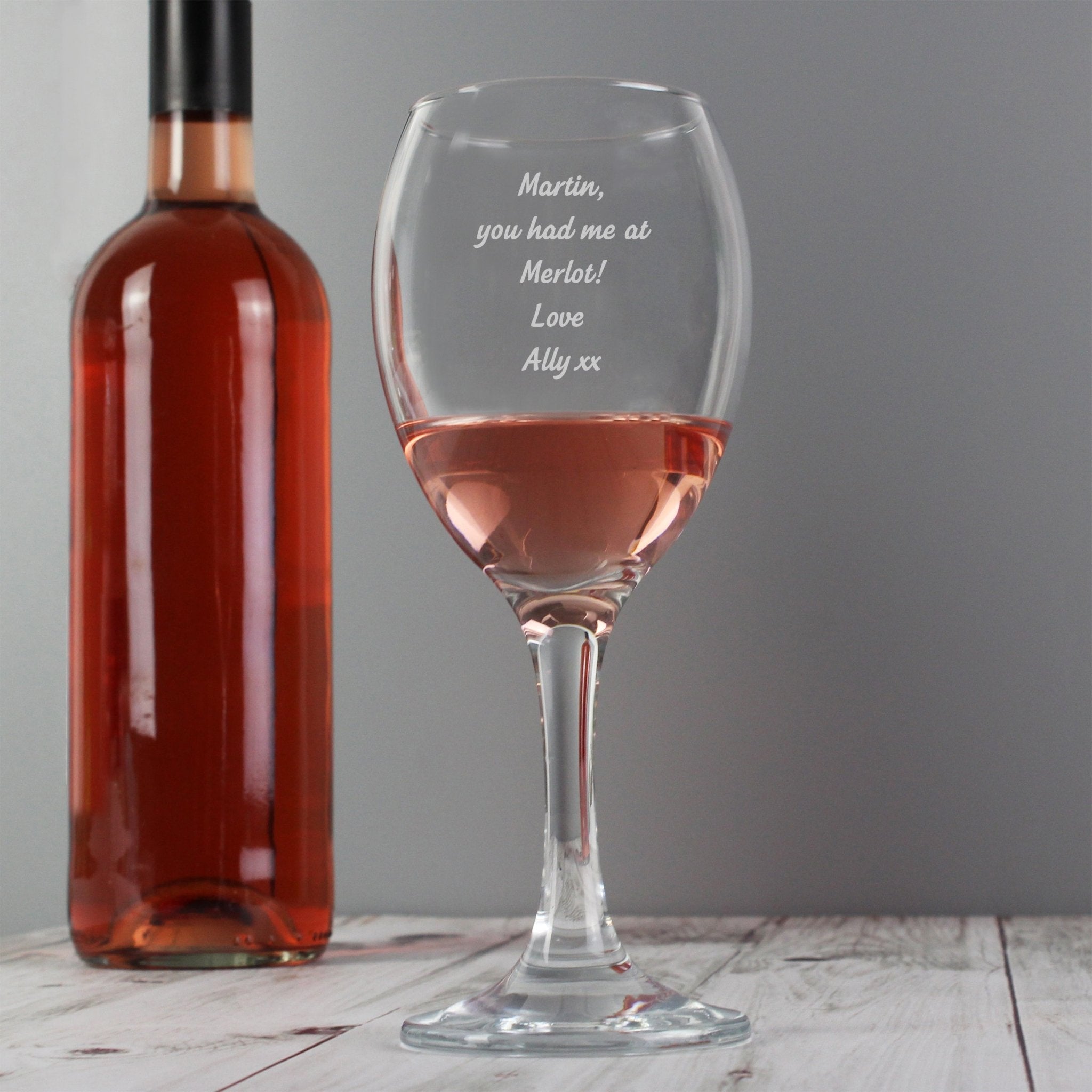 Personalised Any Message Wine Glass | Inspired Creative Gifts | UK Supplier
