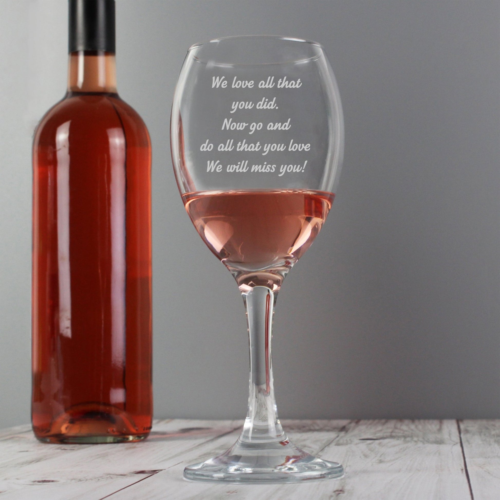 Personalised Any Message Wine Glass | Inspired Creative Gifts | UK Supplier