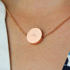 Personalised Any Name Rose Gold Tone Disc Necklace | Inspired Creative Gifts | UK Supplier