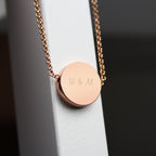 Personalised Any Name Rose Gold Tone Disc Necklace | Inspired Creative Gifts | UK Supplier