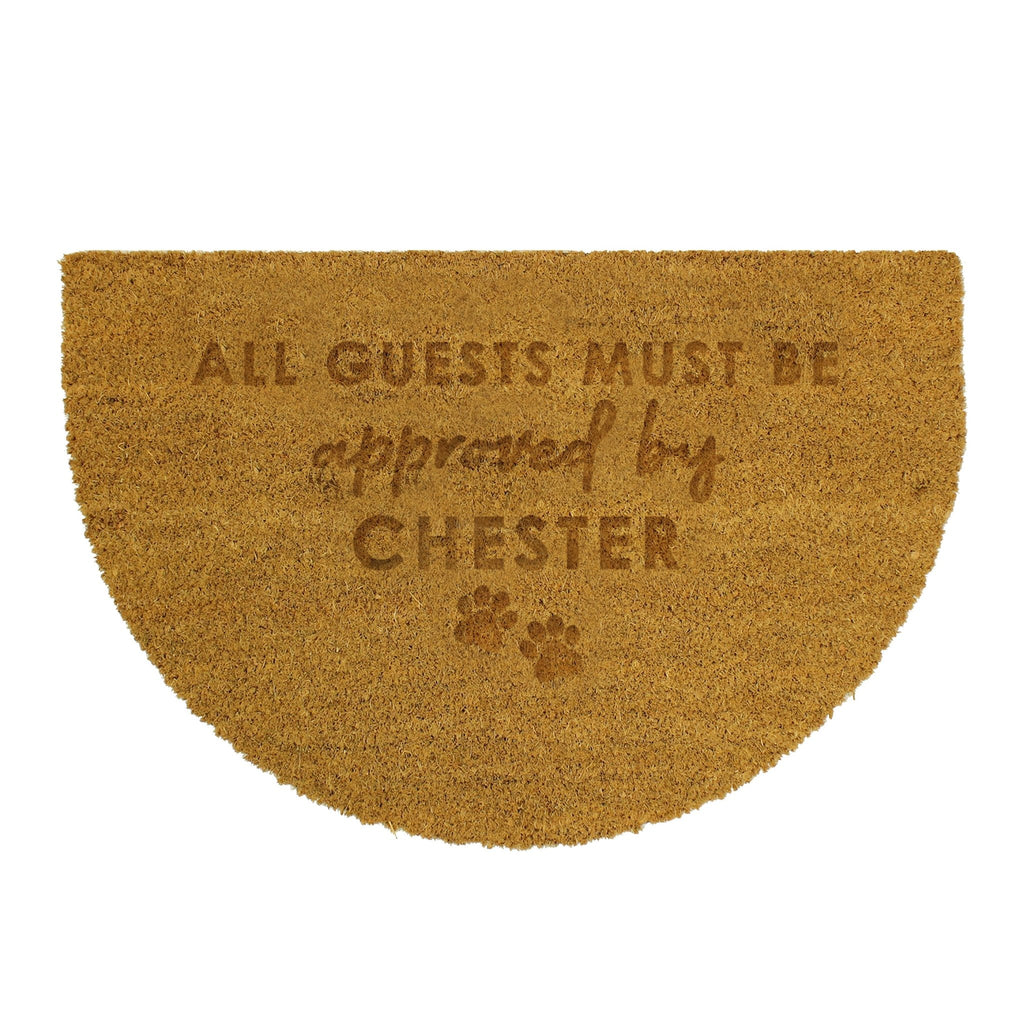 Personalised Approved By The Pet Half Moon Indoor Doormat | Inspired Creative Gifts | UK Supplier