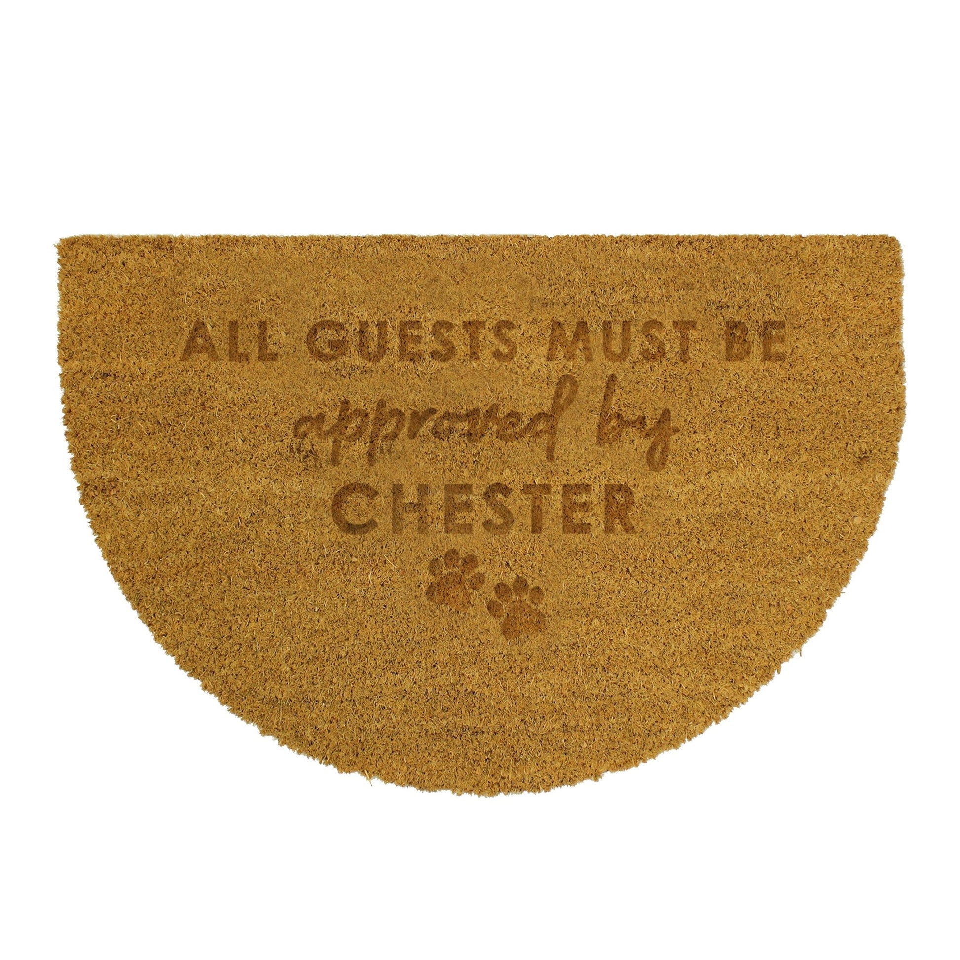 Personalised Approved By The Pet Half Moon Indoor Doormat | Inspired Creative Gifts | UK Supplier