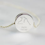 Personalised Aquarius Zodiac Star Sign Silver Tone Necklace (January 20th - February 18th) | Inspired Creative Gifts | UK Supplier