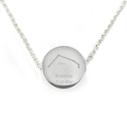 Personalised Aries Zodiac Star Sign Silver Tone Necklace (March 21st - April 19th) | Inspired Creative Gifts | UK Supplier