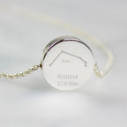 Personalised Aries Zodiac Star Sign Silver Tone Necklace (March 21st - April 19th) | Inspired Creative Gifts | UK Supplier