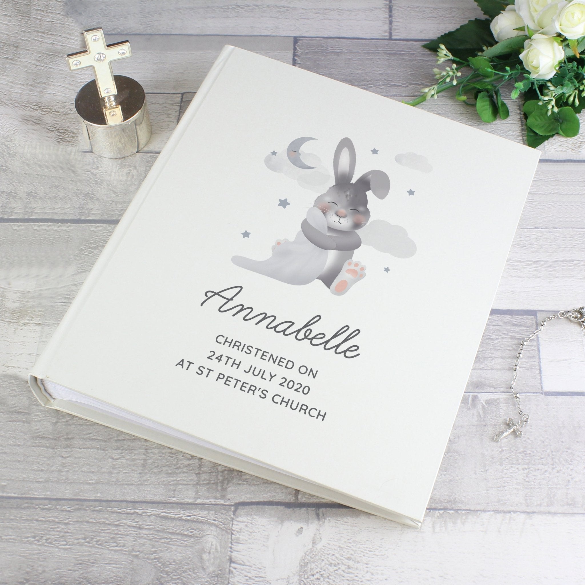Personalised Baby Bunny Square Photo Album | Inspired Creative Gifts | UK Supplier