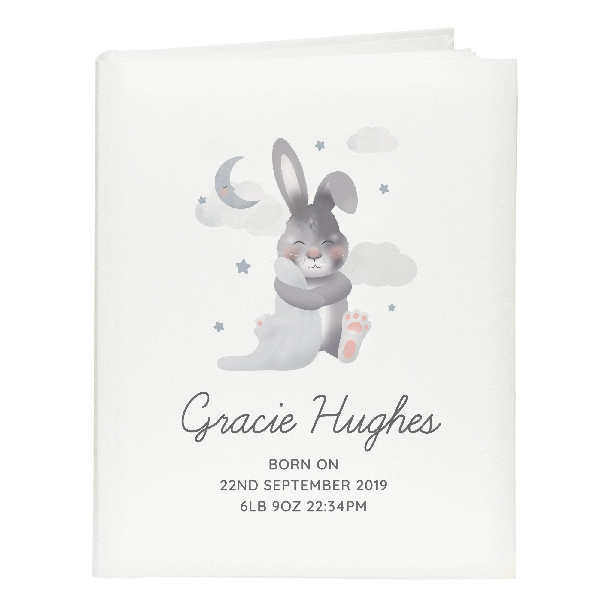 Personalised Baby Bunny Square Photo Album | Inspired Creative Gifts | UK Supplier