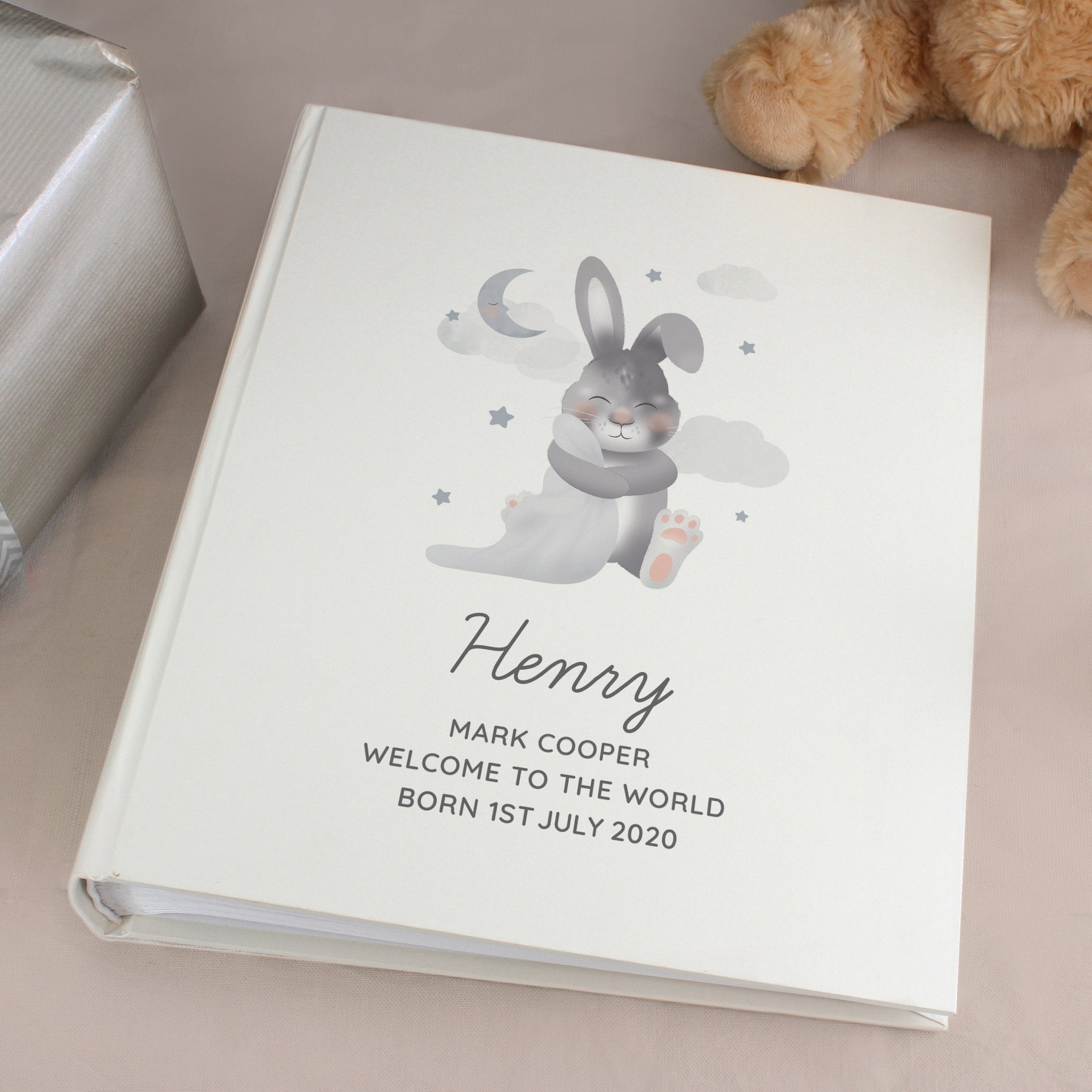 Personalised Baby Bunny Square Photo Album | Inspired Creative Gifts | UK Supplier