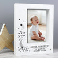 Personalised Baby To The Moon and Back 5x7 Box Photo Frame | Inspired Creative Gifts | UK Supplier