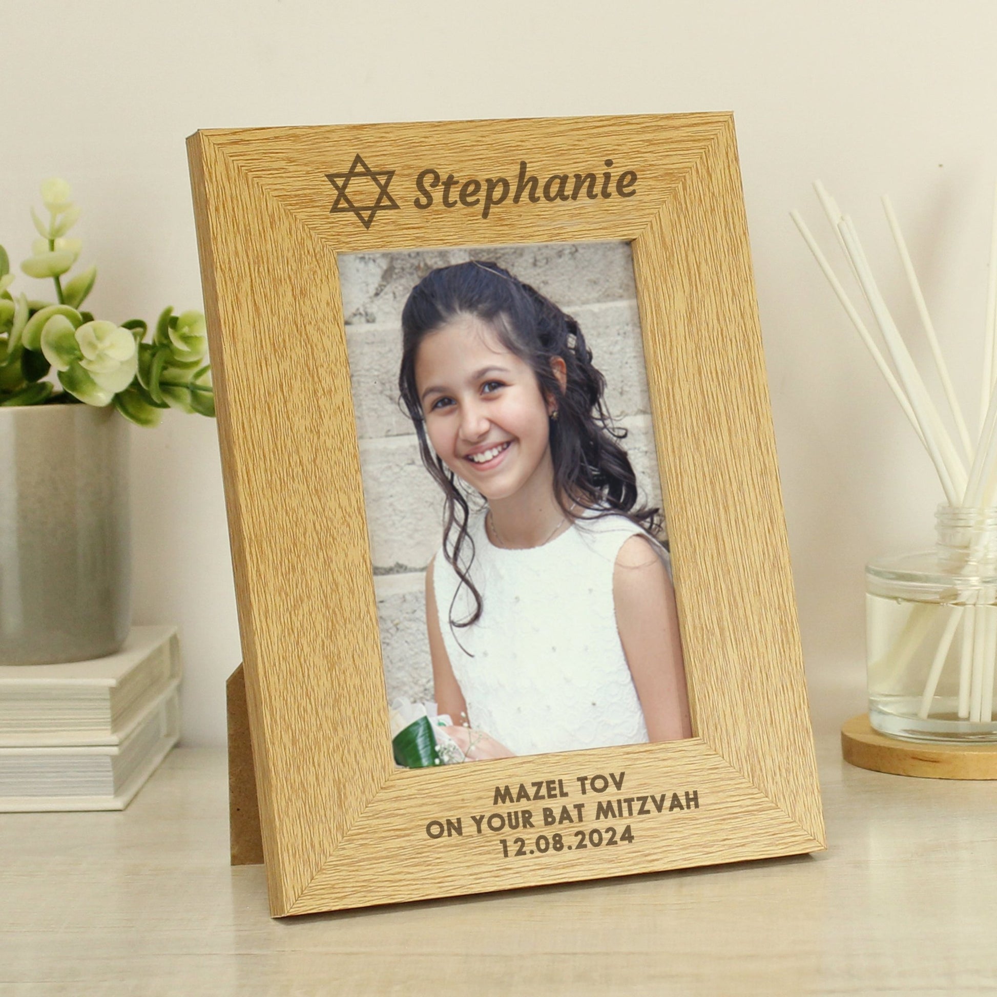 Personalised Bar and Bat Mitzvah 6x4 Portrait Frame | Inspired Creative Gifts | UK Supplier