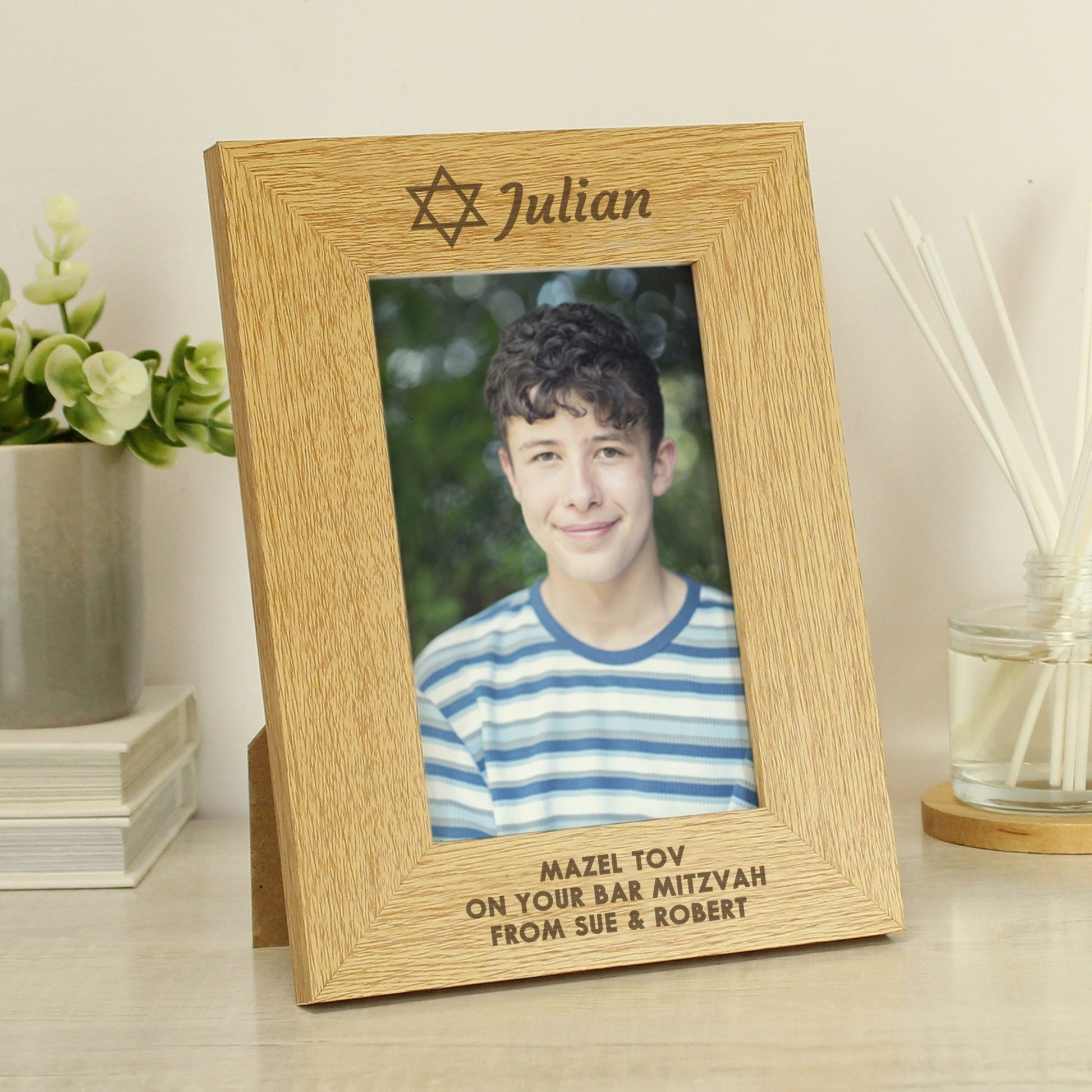 Personalised Bar and Bat Mitzvah 6x4 Portrait Frame | Inspired Creative Gifts | UK Supplier