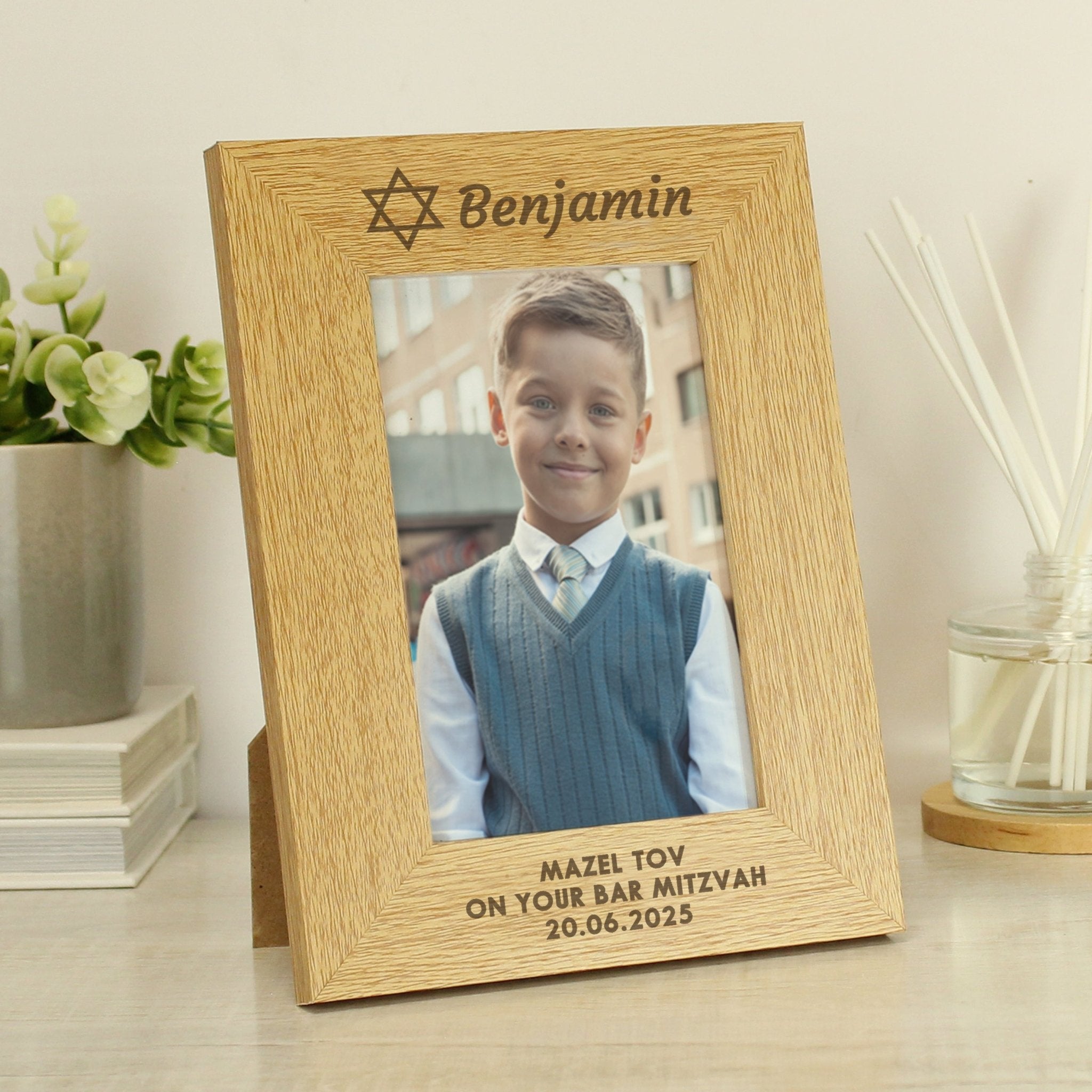 Personalised Bar and Bat Mitzvah 6x4 Portrait Frame | Inspired Creative Gifts | UK Supplier