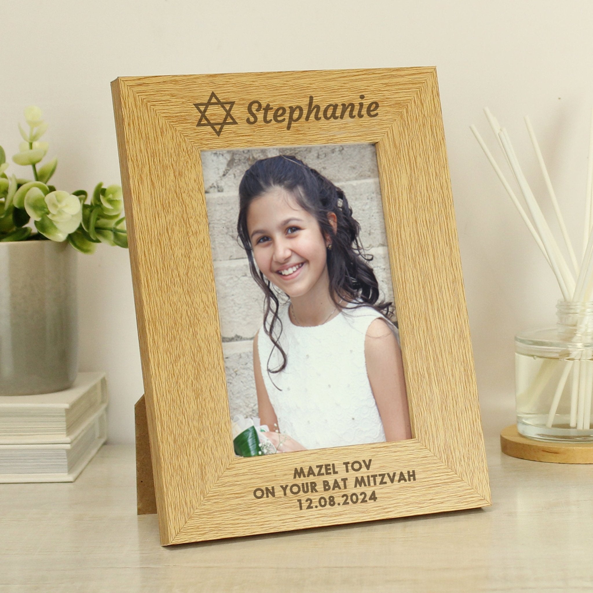 Personalised Bar and Bat Mitzvah 6x4 Portrait Frame | Inspired Creative Gifts | UK Supplier