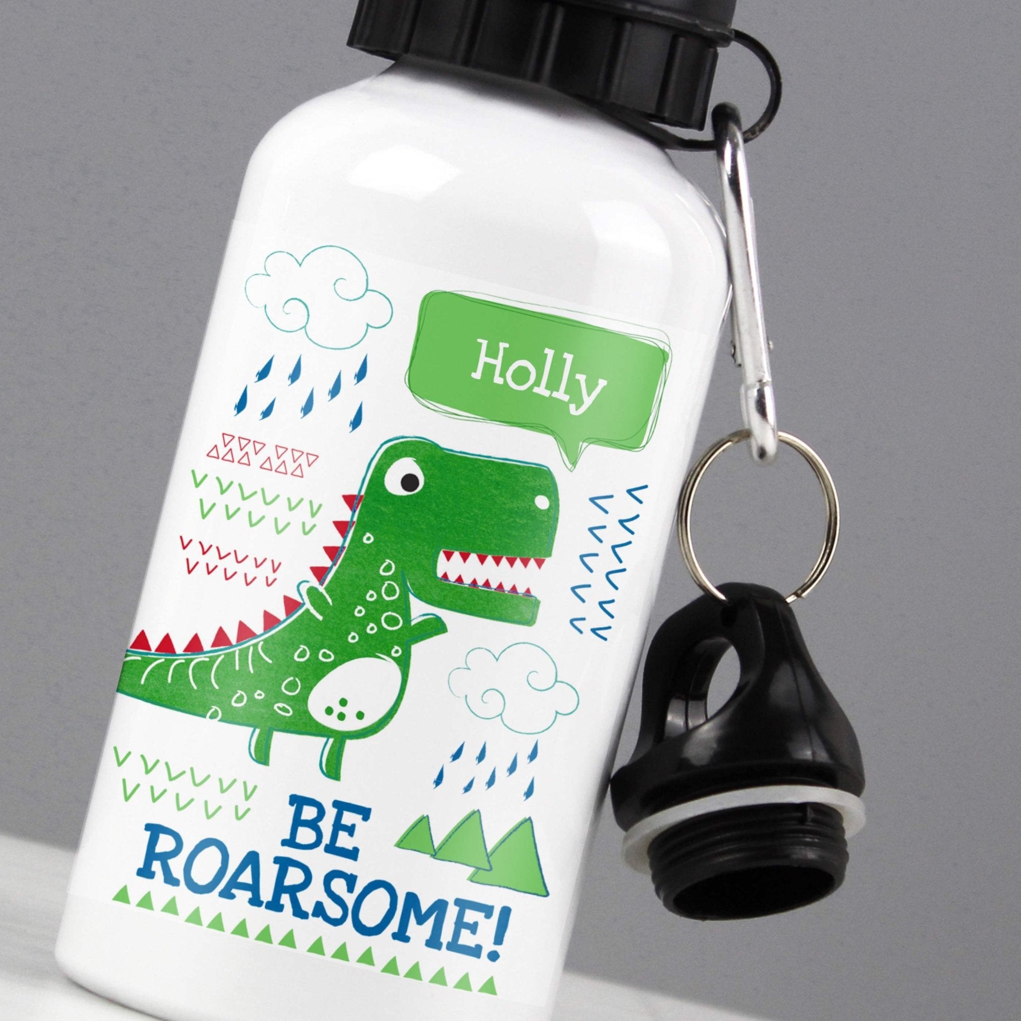 Personalised 'Be Roarsome' Dinosaur Drinks Bottle | Inspired Creative Gifts | UK Supplier