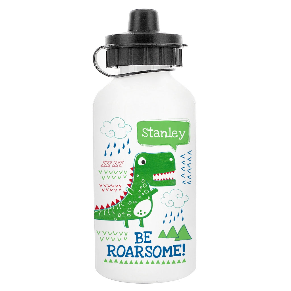 Personalised 'Be Roarsome' Dinosaur Drinks Bottle | Inspired Creative Gifts | UK Supplier