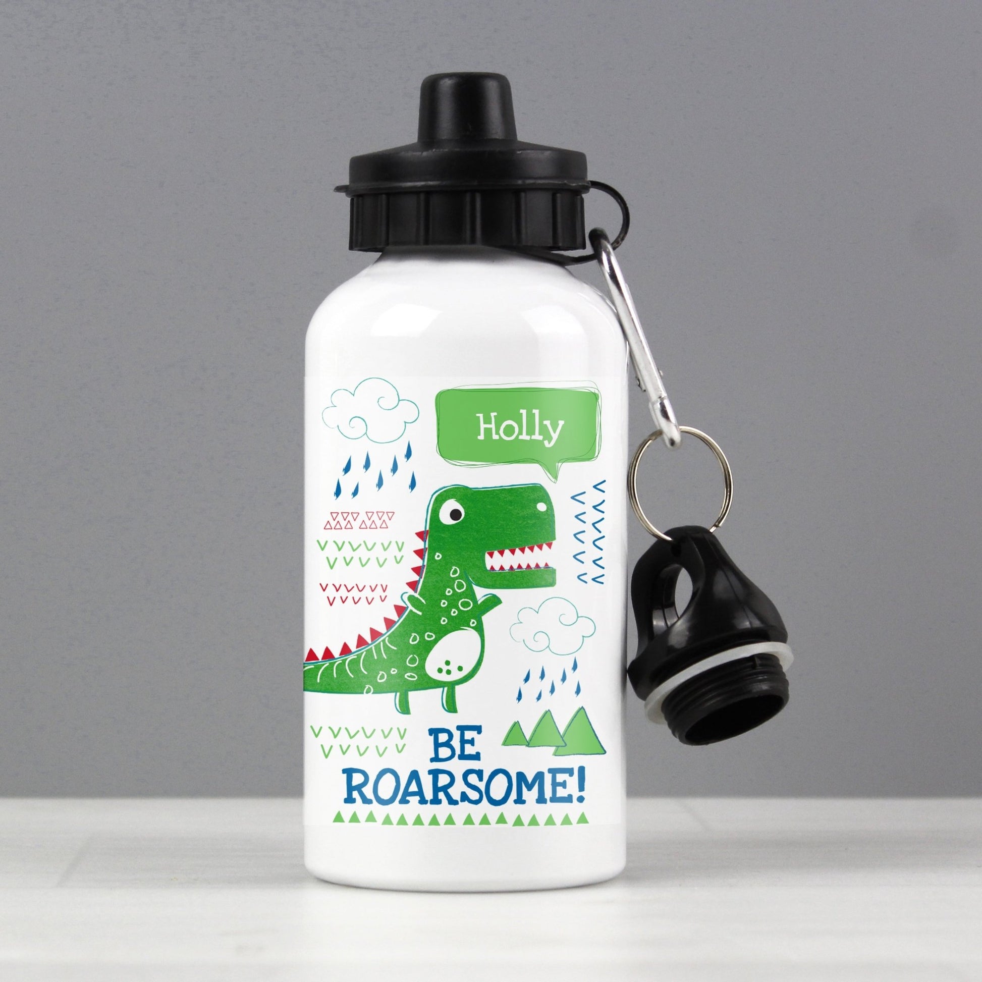 Personalised 'Be Roarsome' Dinosaur Drinks Bottle | Inspired Creative Gifts