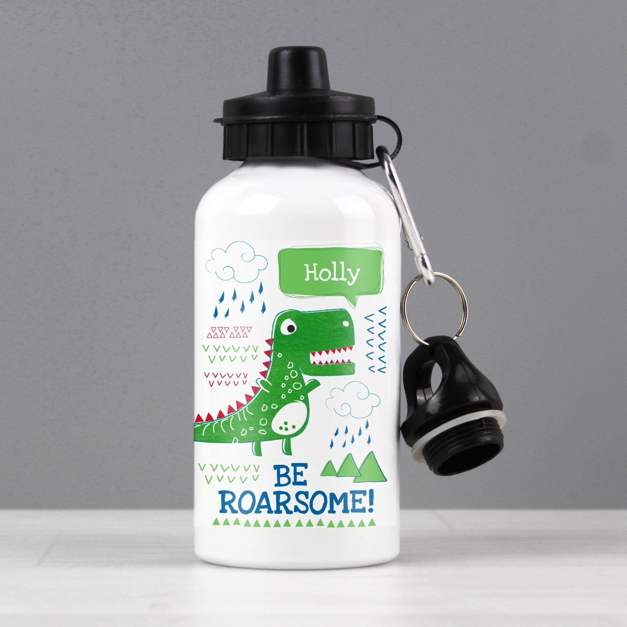 Personalised 'Be Roarsome' Dinosaur Drinks Bottle | Inspired Creative Gifts | UK Supplier