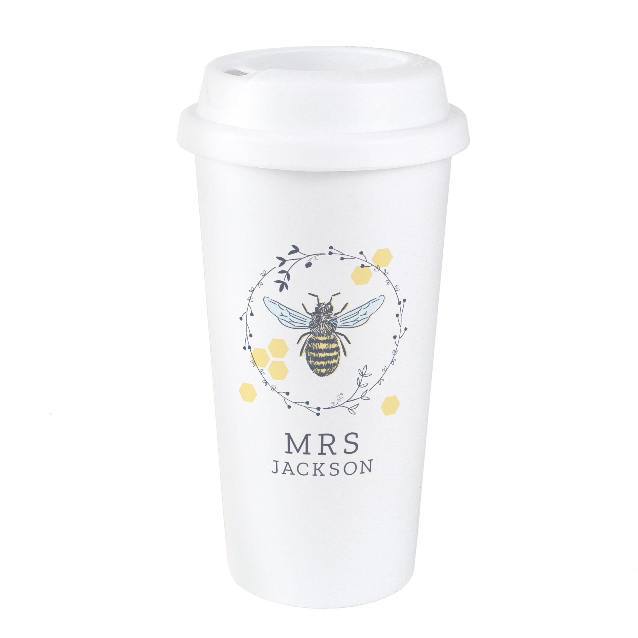 Personalised Bee Insulated Travel Cup | Inspired Creative Gifts | UK Supplier