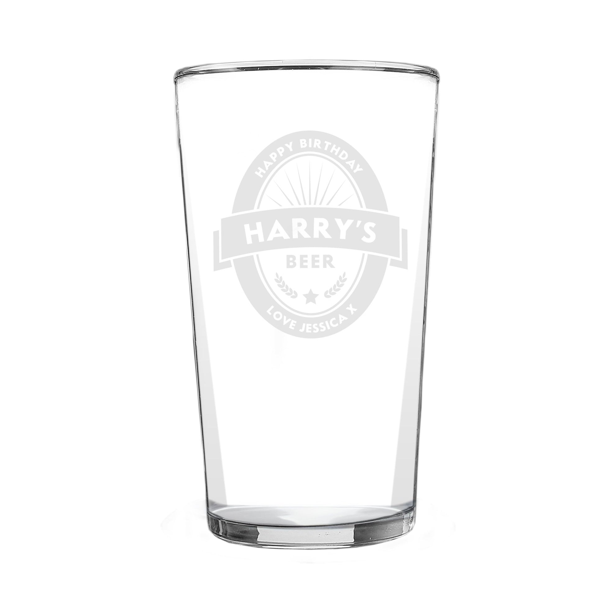 Personalised Beer Label Pint Glass | Inspired Creative Gifts | UK Supplier