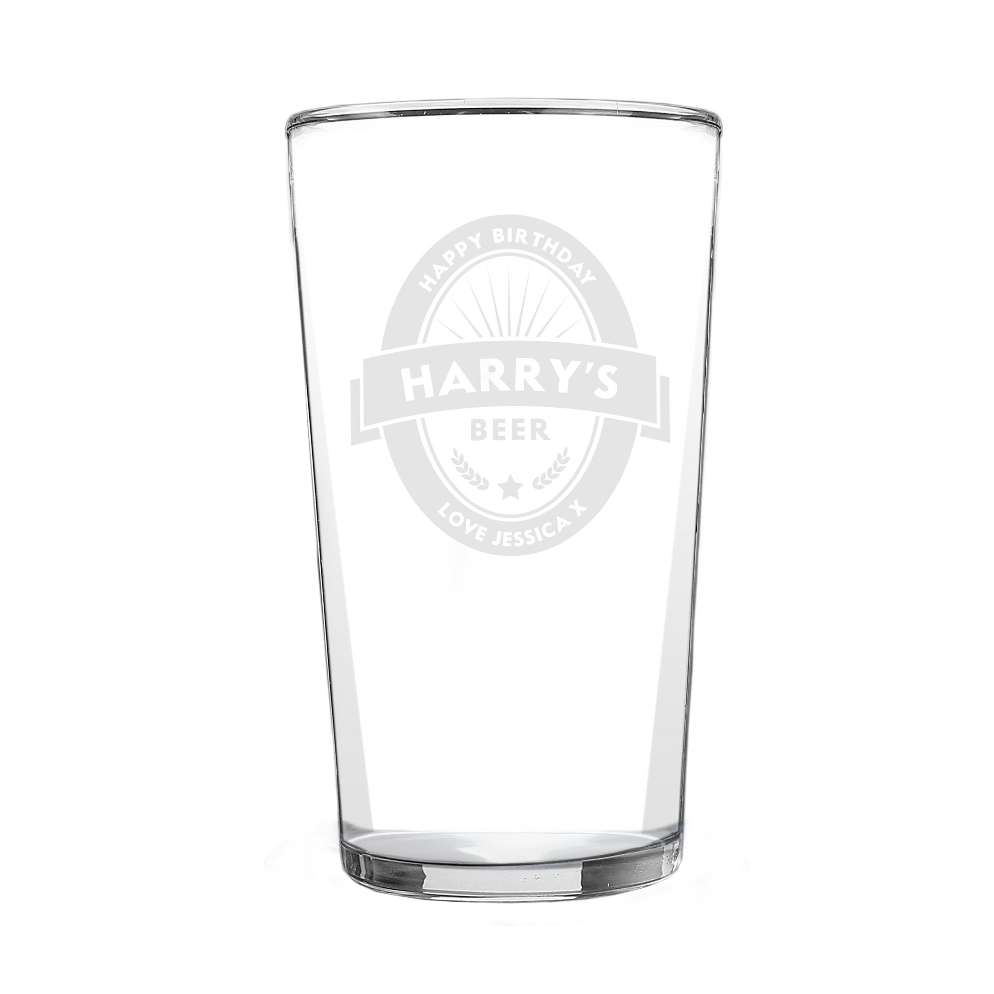 Personalised Beer Label Pint Glass | Inspired Creative Gifts | UK Supplier