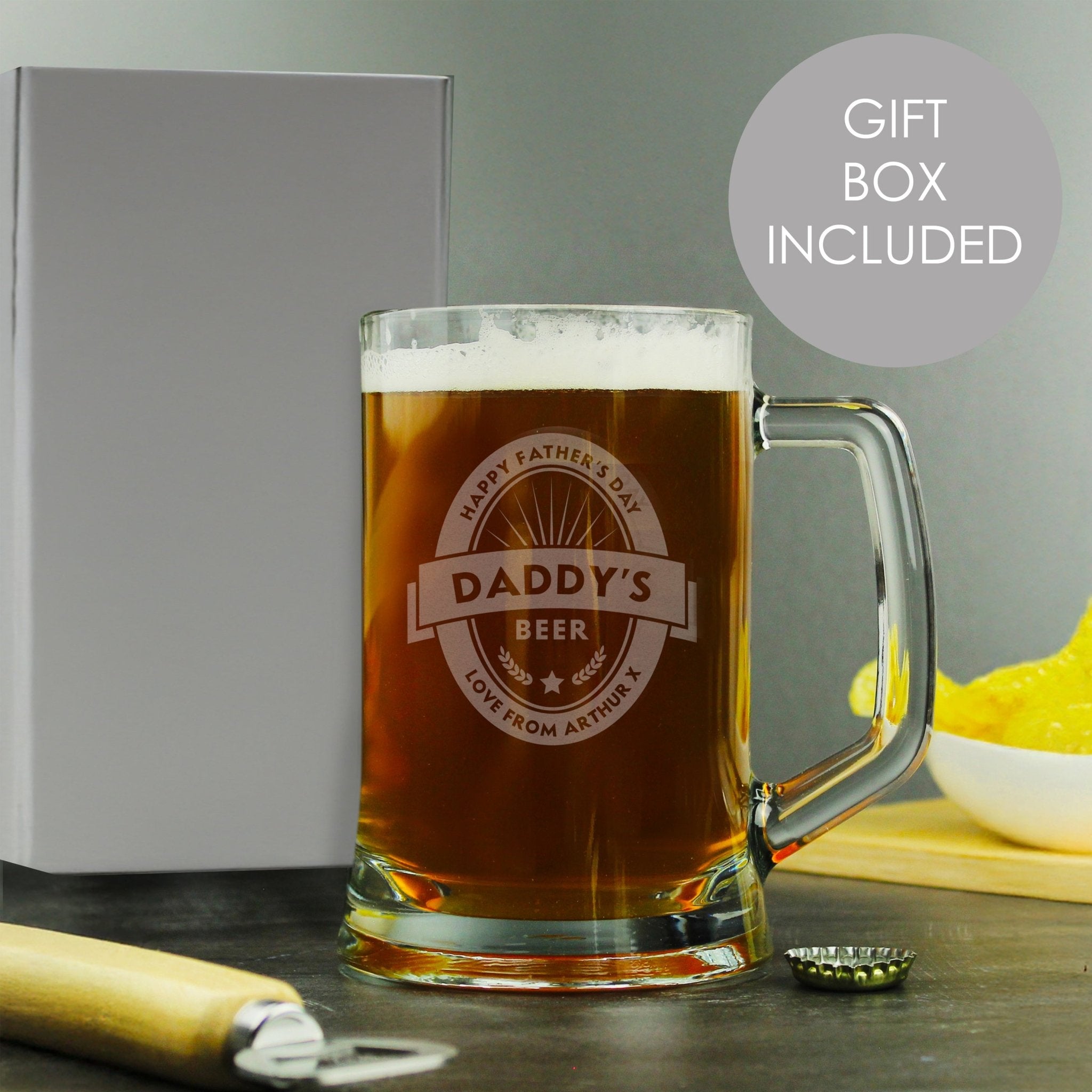 Personalised Beer Label Pint Stern Tankard | Inspired Creative Gifts | UK Supplier