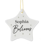 Personalised Believes Ceramic Star Decoration | Inspired Creative Gifts | UK Supplier