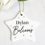 Personalised Believes Ceramic Star Decoration | Inspired Creative Gifts | UK Supplier