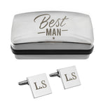 Personalised Best Man Wedding Cufflinks and Box Set | Inspired Creative Gifts | UK Supplier