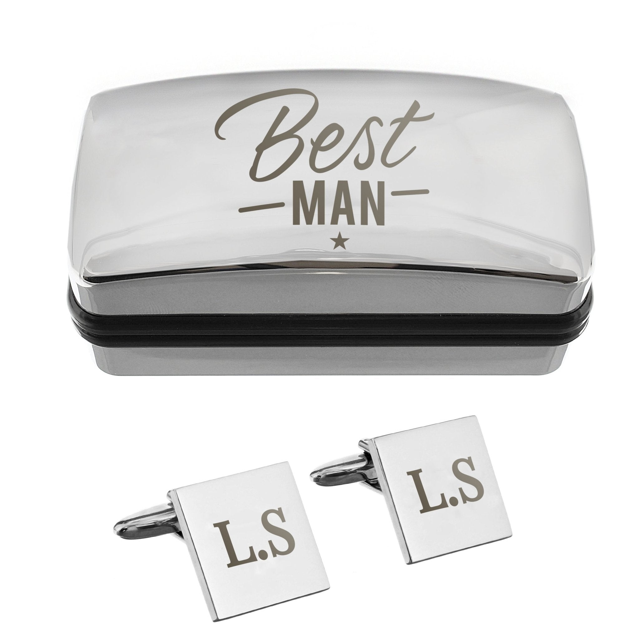 Personalised Best Man Wedding Cufflinks and Box Set | Inspired Creative Gifts | UK Supplier