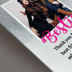 Personalised 'Bestie' 4x4 Glitter Glass Photo Frame | Inspired Creative Gifts | UK Supplier