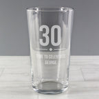 Personalised Big Age Birthday Pint Glass | Inspired Creative Gifts | UK Supplier