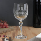 Personalised Big Age Cut Crystal Wine Glass | Inspired Creative Gifts | UK Supplier