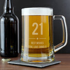 Personalised Big Age Glass Pint Stern Tankard | Inspired Creative Gifts | UK Supplier
