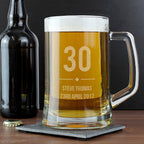 Personalised Big Age Glass Pint Stern Tankard | Inspired Creative Gifts | UK Supplier
