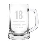 Personalised Big Age Glass Pint Stern Tankard | Inspired Creative Gifts | UK Supplier