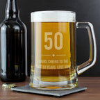 Personalised Big Age Glass Pint Stern Tankard | Inspired Creative Gifts | UK Supplier